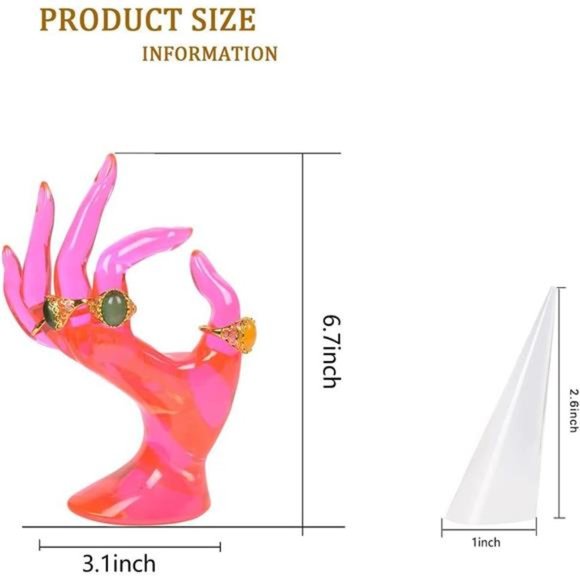 Jewelry Display Holder, Hand Bracelet Ring Rack, Polyresin Necklace Stand - Picture 7 of 12